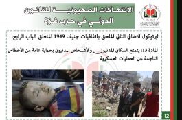 انتهاكات الكيان الصهيوني في حرب غزة